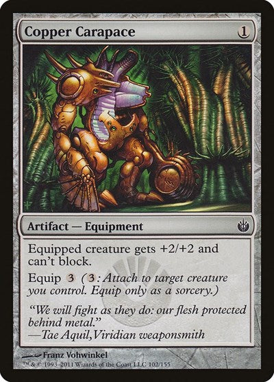 2011 Magic: The Gathering: Mirrodin Besieged (MBS) - Copper Carapace (#102, Common) (, Lightly Played)