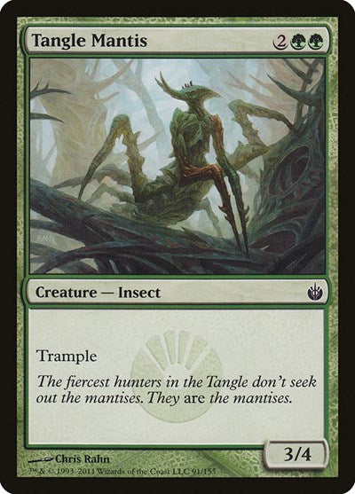 2011 Magic: The Gathering: Mirrodin Besieged (MBS) - Tangle Mantis (#91, Common) (, Lightly Played)