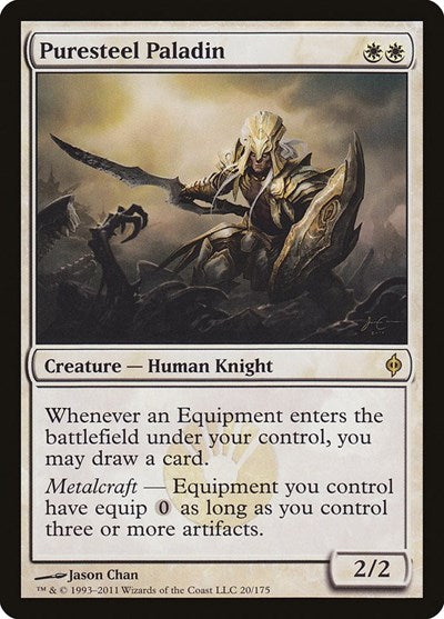 2011 Magic: The Gathering: New Phyrexia (NPH) - Puresteel Paladin (#20, Rare) (, Near Mint)