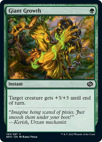2022 Magic: The Gathering: The Brothers' War (BRO) - Giant Growth (#183, Common) (, Lightly Played)