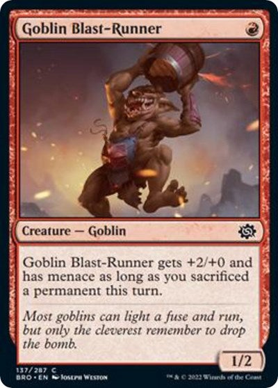 2022 Magic: The Gathering: The Brothers' War (BRO) - Goblin Blast-Runner (#137, Common) (, Near Mint)