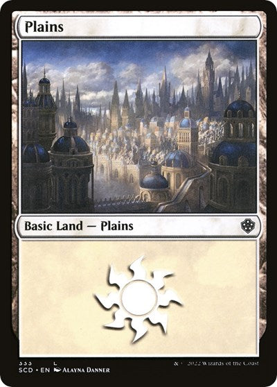 2022 Magic: The Gathering: Starter Commander Decks (SCD) - Plains 333 (#333, Land) (, Near Mint)