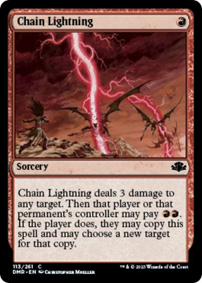 2023 Magic: The Gathering: Dominaria Remastered (DMR) - Chain Lightning (#113, Common) (, Near Mint)