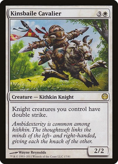 2011 Magic: The Gathering: Duel Decks: Knights vs. Dragons (DDG) - Kinsbaile Cavalier (#17, Rare) (, Lightly Played)