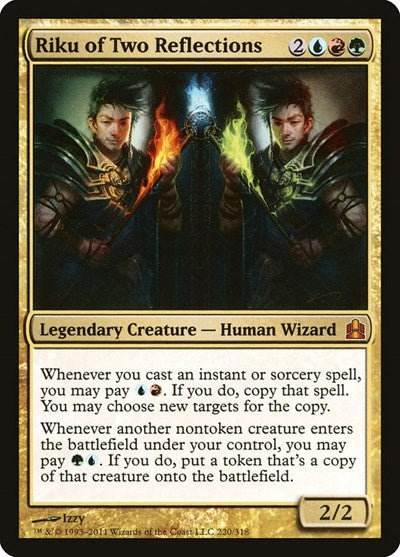 2011 Magic: The Gathering: Commander (CMD) - Riku of Two Reflections (#220, Mythic Rare) (, Moderately Played)