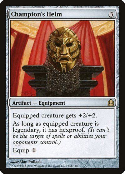 2011 Magic: The Gathering: Commander (CMD) - Champions Helm (#244, Rare) (, Lightly Played)