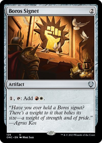 2023 Magic: The Gathering: Commander: Phyrexia: All Will Be One (ONC) - Boros Signet (#126, Uncommon) (, Near Mint)