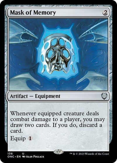 2023 Magic: The Gathering: Commander: Phyrexia: All Will Be One (ONC) - Mask of Memory (#136, Uncommon) (, Lightly Played)