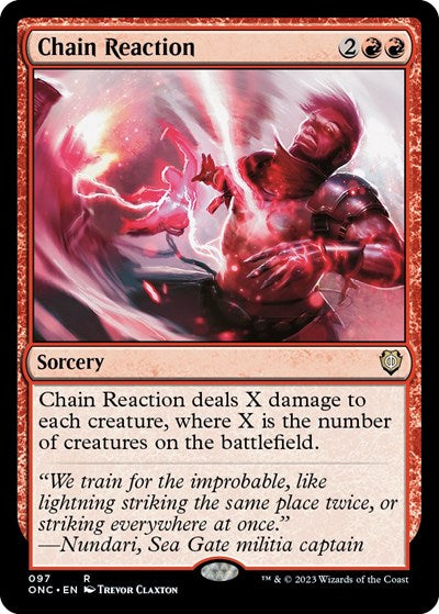2023 Magic: The Gathering: Commander: Phyrexia: All Will Be One (ONC) - Chain Reaction (#97, Rare) (, Near Mint)