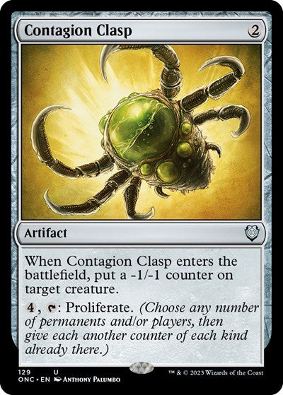 2023 Magic: The Gathering: Commander: Phyrexia: All Will Be One (ONC) - Contagion Clasp (#129, Uncommon) (, Near Mint)