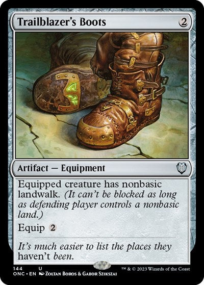 2023 Magic: The Gathering: Commander: Phyrexia: All Will Be One (ONC) - Trailblazers Boots (#144, Uncommon) (, Near Mint)