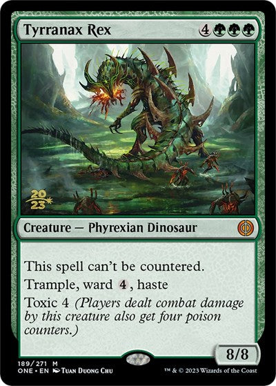 2026 Magic: The Gathering: Prerelease Cards (PRE) - Tyrranax Rex (#189, Mythic Rare) (Foil, Near Mint)