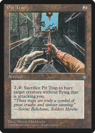 1995 Magic: The Gathering: Ice Age (ICE) - Pit Trap (#333, Uncommon) (, Moderately Played)