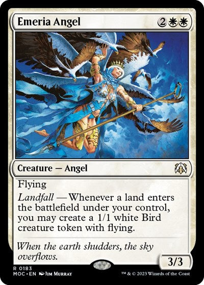 2023 Magic: The Gathering: Commander: March of the Machine (MOC) - Emeria Angel (#183, Rare) (, Lightly Played)