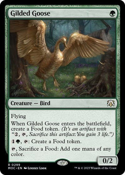 2023 Magic: The Gathering: Commander: March of the Machine (MOC) - Gilded Goose (#299, Rare) (, Lightly Played)