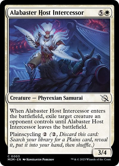 2023 Magic: The Gathering: March of the Machine (MOM) - Alabaster Host Intercessor (#3, Common) (, Near Mint)
