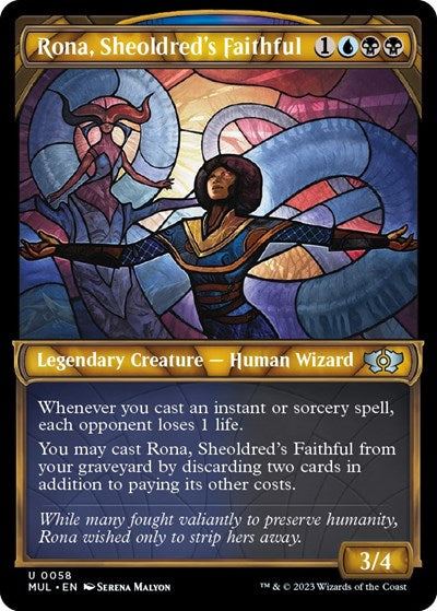 2023 Magic: The Gathering: March of the Machine: Multiverse Legends (MUL) - Rona Sheoldreds Faithful (#58, Uncommon) (, Lightly Played)