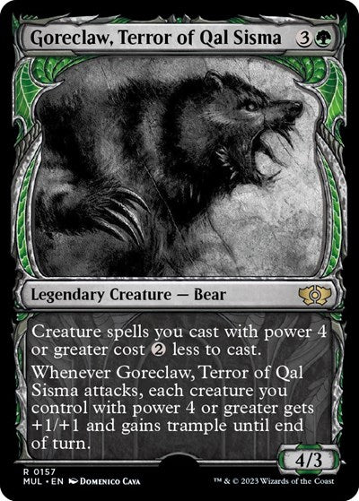 2023 Magic: The Gathering: March of the Machine: Multiverse Legends (MUL) - Goreclaw, Terror of Qal Sisma (Halo Foil) (#157, Rare) (Foil, Near Mint)