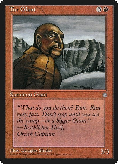 1995 Magic: The Gathering: Ice Age (ICE) - Tor Giant (#220, Common) (, Moderately Played)