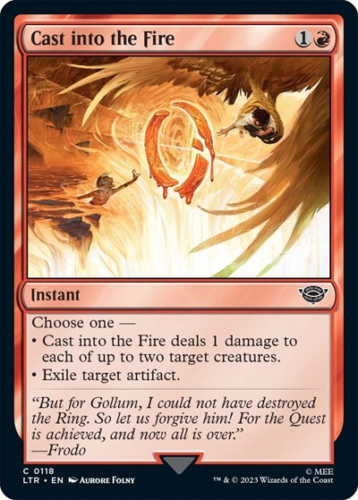 2023 Magic: The Gathering: Universes Beyond: The Lord of the Rings: Tales of Middle-earth (LTR) - Cast into the Fire (#118, Common) (, Near Mint)