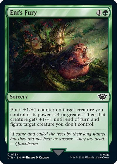 2023 Magic: The Gathering: Universes Beyond: The Lord of the Rings: Tales of Middle-earth (LTR) - Ents Fury (#164, Common) (, Moderately Played)