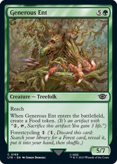 2023 Magic: The Gathering: Universes Beyond: The Lord of the Rings: Tales of Middle-earth (LTR) - Generous Ent (#169, Common) (, Near Mint)