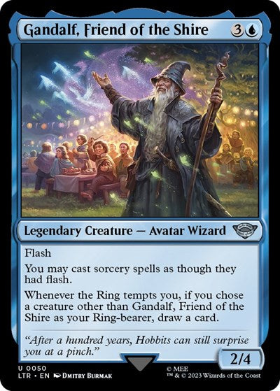 2023 Magic: The Gathering: Universes Beyond: The Lord of the Rings: Tales of Middle-earth (LTR) - Gandalf, Friend of the Shire (#50, Uncommon) (, Near Mint)
