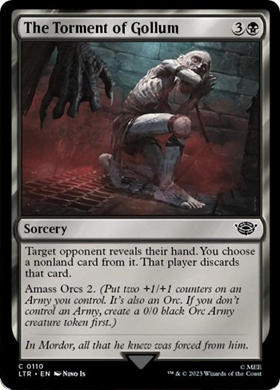 2023 Magic: The Gathering: Universes Beyond: The Lord of the Rings: Tales of Middle-earth (LTR) - The Torment of Gollum (#110, Common) (, Near Mint)