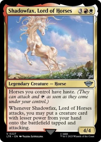 2023 Magic: The Gathering: Universes Beyond: The Lord of the Rings: Tales of Middle-earth (LTR) - Shadowfax Lord of Horses (#227, Uncommon) (, Lightly Played)