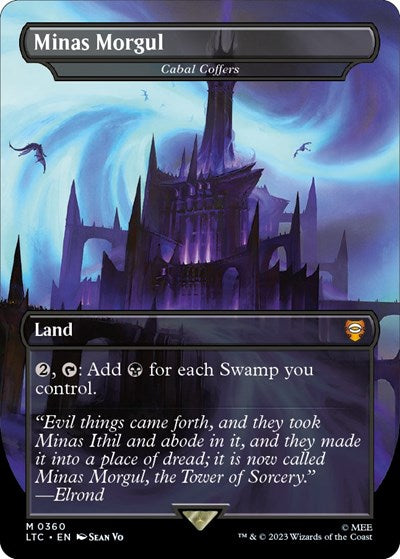2023 Magic: The Gathering: Commander: The Lord of the Rings: Tales of Middle-earth (LTC) - Minas Morgul Cabal Coffers Borderless (#360, Mythic Rare) (Foil, Near Mint)