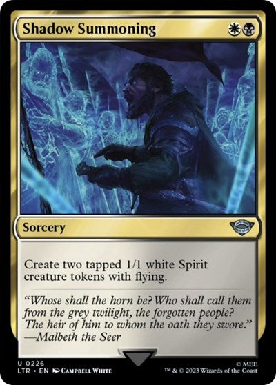 2023 Magic: The Gathering: Universes Beyond: The Lord of the Rings: Tales of Middle-earth (LTR) - Shadow Summoning (#226, Uncommon) (, Lightly Played)