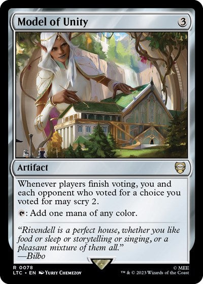 2023 Magic: The Gathering: Commander: The Lord of the Rings: Tales of Middle-earth (LTC) - Model of Unity (#78, Rare) (, Lightly Played)