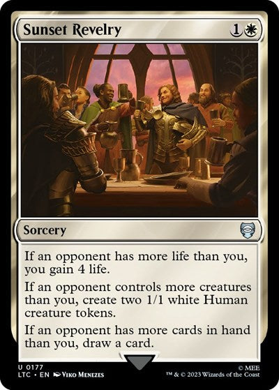 2023 Magic: The Gathering: Commander: The Lord of the Rings: Tales of Middle-earth (LTC) - Sunset Revelry (#177, Uncommon) (, Near Mint)