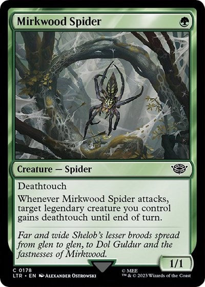 2023 Magic: The Gathering: Universes Beyond: The Lord of the Rings: Tales of Middle-earth (LTR) - Mirkwood Spider (#178, Common) (, Near Mint)