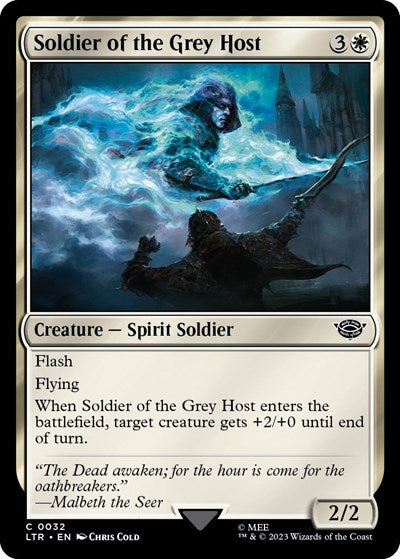 2023 Magic: The Gathering: Universes Beyond: The Lord of the Rings: Tales of Middle-earth (LTR) - Soldier of the Grey Host (#32, Common) (, Near Mint)