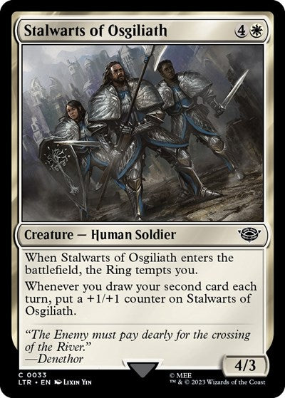 2023 Magic: The Gathering: Universes Beyond: The Lord of the Rings: Tales of Middle-earth (LTR) - Stalwarts of Osgiliath (#33, Common) (, Near Mint)