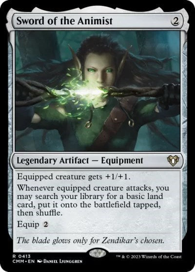 2023 Magic: The Gathering: Commander Masters (CMM) - Sword of the Animist (#413, Rare) (, Near Mint)