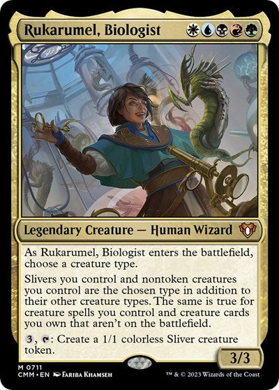 2023 Magic: The Gathering: Commander Masters (CMM) - Rukarumel, Biologist (#711, Mythic Rare) (Foil, Near Mint)