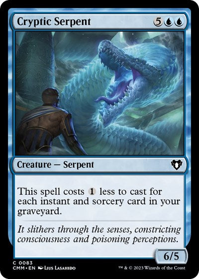 2023 Magic: The Gathering: Commander Masters (CMM) - Cryptic Serpent (#83, Common) (, Near Mint)