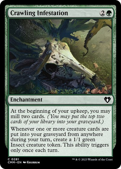2023 Magic: The Gathering: Commander Masters (CMM) - Crawling Infestation (#281, Common) (, Near Mint)