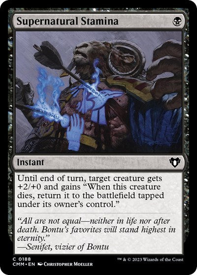 2023 Magic: The Gathering: Commander Masters (CMM) - Supernatural Stamina (#188, Common) (, Near Mint)