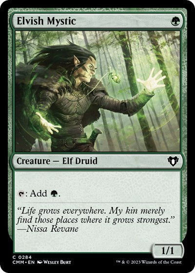 2023 Magic: The Gathering: Commander Masters (CMM) - Elvish Mystic (#284, Common) (, Near Mint)