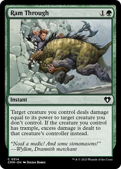 2023 Magic: The Gathering: Commander Masters (CMM) - Ram Through (#314, Common) (, Near Mint)