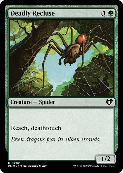 2023 Magic: The Gathering: Commander Masters (CMM) - Deadly Recluse (#282, Common) (, Moderately Played)