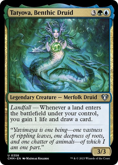 2023 Magic: The Gathering: Commander Masters (CMM) - Tatyova, Benthic Druid (#358, Uncommon) (, Near Mint)