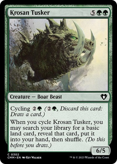2023 Magic: The Gathering: Commander Masters (CMM) - Krosan Tusker (#302, Common) (, Near Mint)