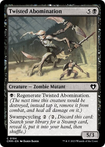 2023 Magic: The Gathering: Commander Masters (CMM) - Twisted Abomination (#194, Common) (, Near Mint)