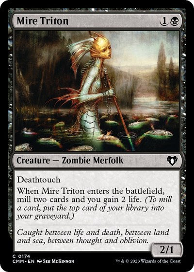 2023 Magic: The Gathering: Commander Masters (CMM) - Mire Triton (#174, Common) (, Near Mint)