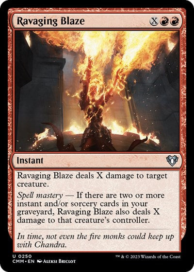 2023 Magic: The Gathering: Commander Masters (CMM) - Ravaging Blaze (#250, Uncommon) (, Near Mint)