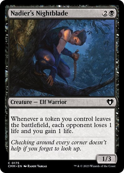 2023 Magic: The Gathering: Commander Masters (CMM) - Nadier's Nightblade (#175, Common) (, Near Mint)